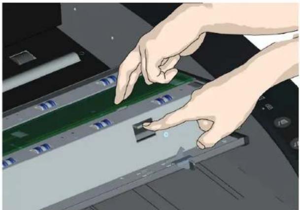 Contex IQ Quattro 44 MFP2GO - Lock the new glass plate in place - 1