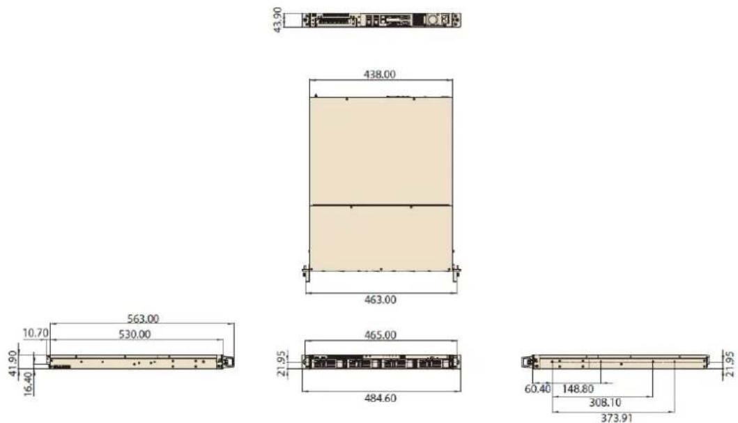 Advantech HPC-8104 - Dimension Diagram/ 产品尺寸 / 產品尺寸 - 1