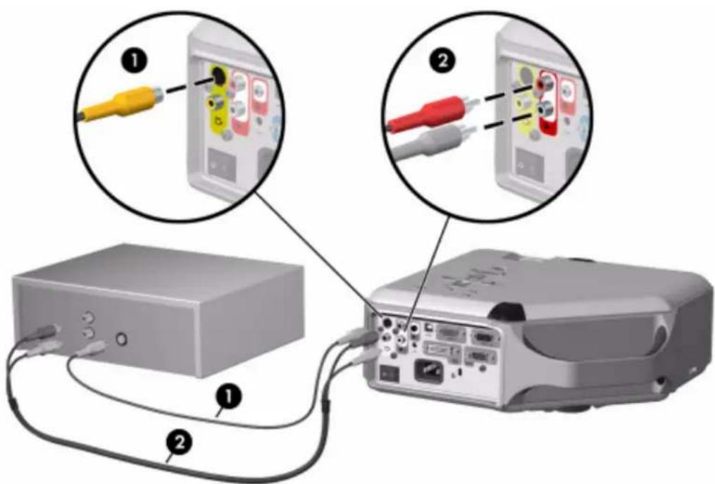 Diagram showing cable connection to a computer via an audio jack, with labeled components and wiring details.