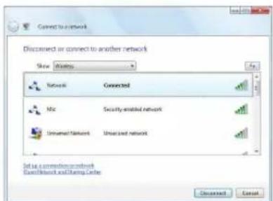 Connect to a network Disconnect or connect to another network Show: Windows Network Connected Mac Security-enabled network Unrealized Network Unrealized network Set as a connection network Scan Network and Sharing Center Connect Cancel