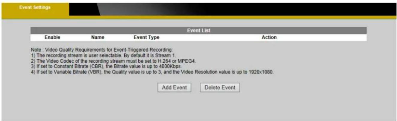 Brickcom OB-202Ae - Event Settings - 1