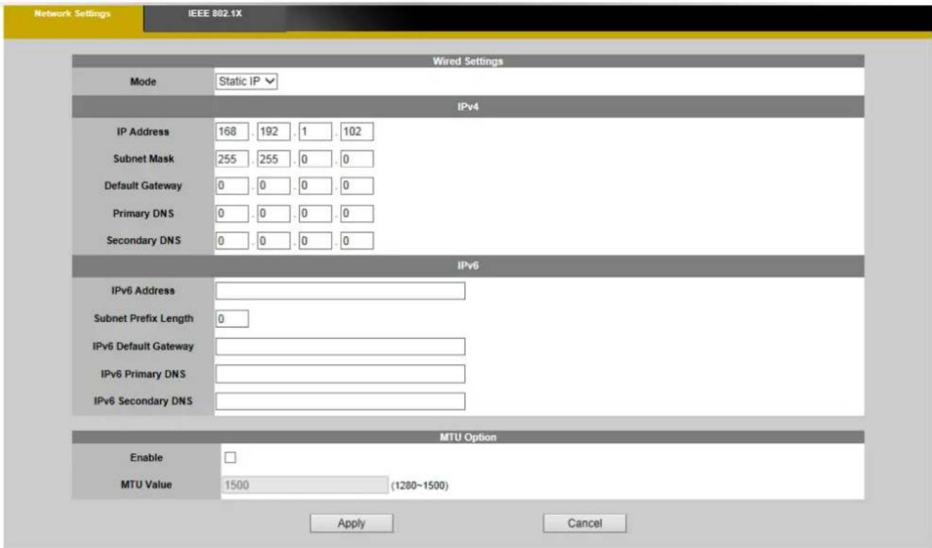 Brickcom OB-202Ae - Network Settings - 2