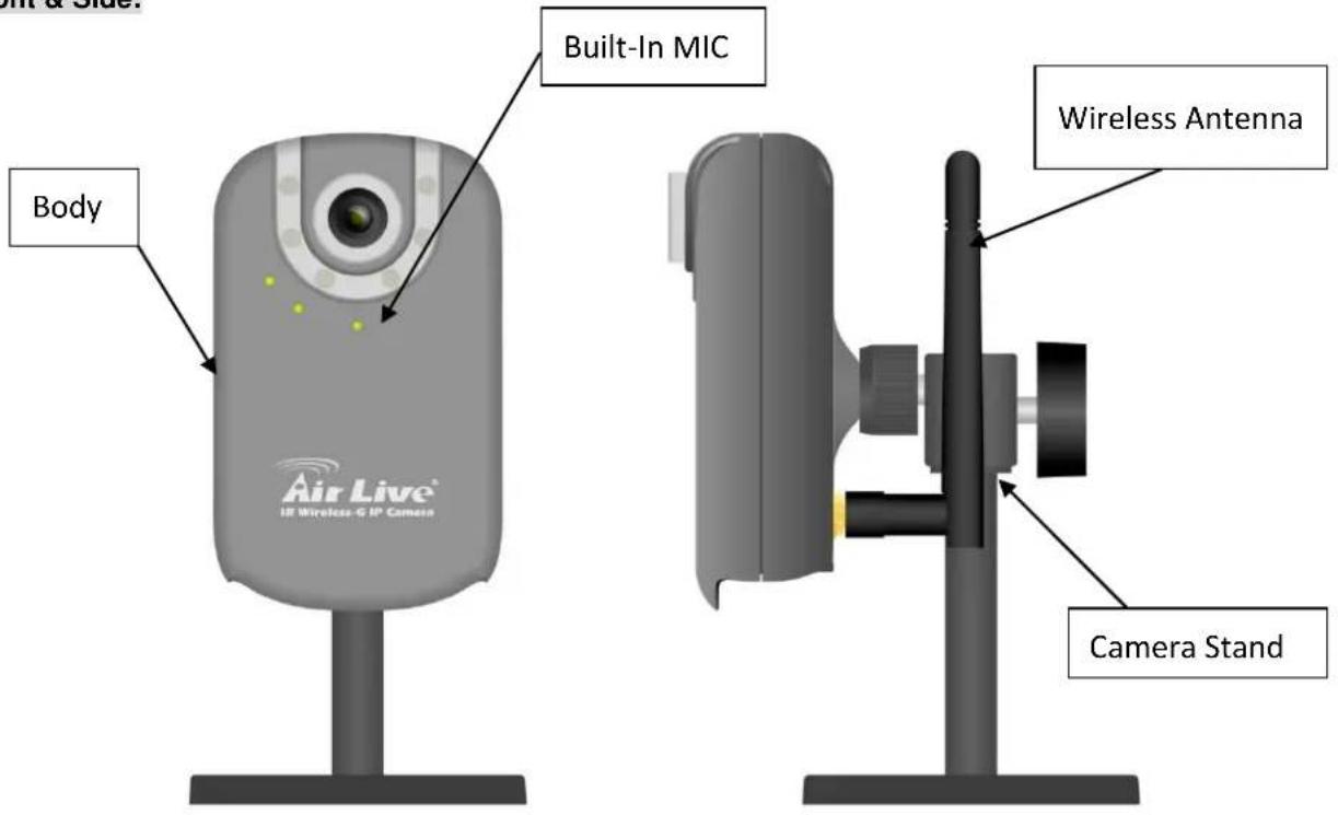 Built-In MIC Body Air Live® IP Wireless-G IP Camera Wireless Antenna Camera Stand