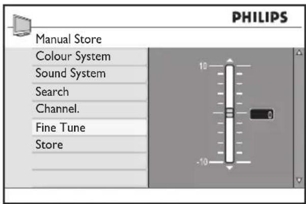 PHILIPS 52PFL7403 - Fine tune channels6.2.1. - 1