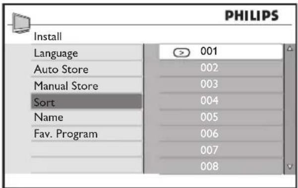 PHILIPS 52PFL7403 - Reorder channels6.3.1. - 2