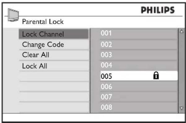 PHILIPS 52PFL7403 - To lock one or more channels - 1