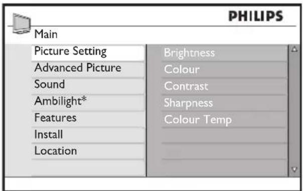PHILIPS 52PFL7403 - Adjust picture settings5.3.1. - 1