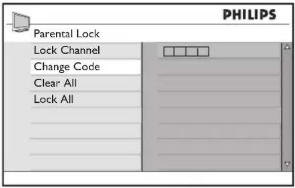 PHILIPS 52PFL7403 - To set or change a PIN code - 1