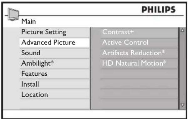 PHILIPS 52PFL7403 - Adjust picture settings5.3.1. - 2