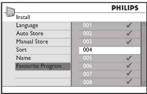 PHILIPS 52PFL7403 - Add or remove channels from your list of favourites - 3