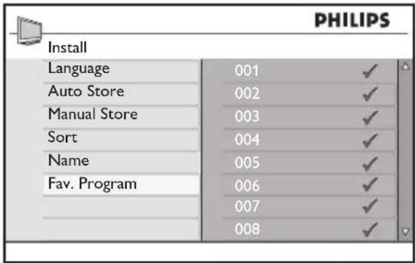 PHILIPS 52PFL7403 - Add or remove channels from your list of favourites - 2