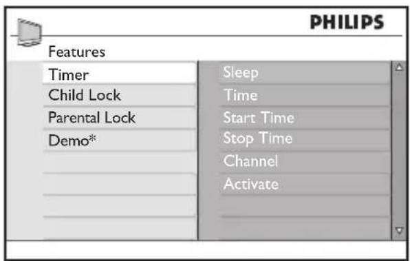 PHILIPS 52PFL7403 - Automatically switch the TV to 5.7.1. standby (Sleep timer) - 1