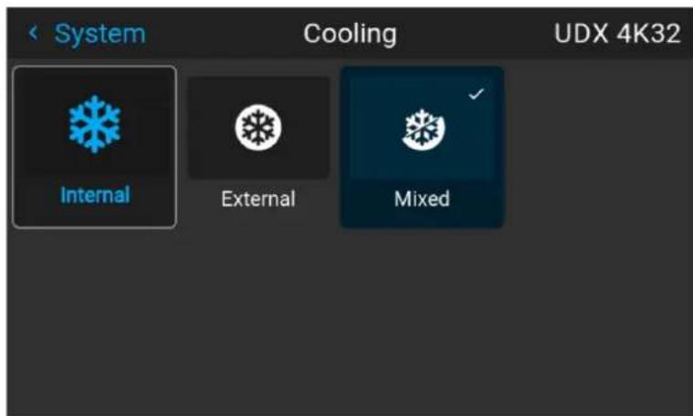 System Cooling UDX 4K32 Internal External Mixed