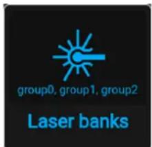 group0, group1, group2 Laser banks