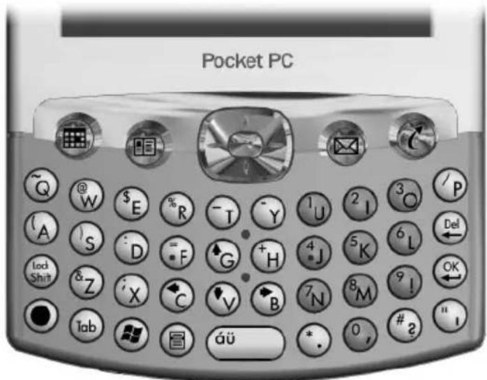 Pocket PC ~Q @ W $ E % R -T ^Y 1 U 2 I 3 O /P A /S D -F G +H 4 J 5 K 6 L Del Lock Shift & Z X C V B 7 N 8 M 9 ! OK Tab äu . 0 , # ? " I