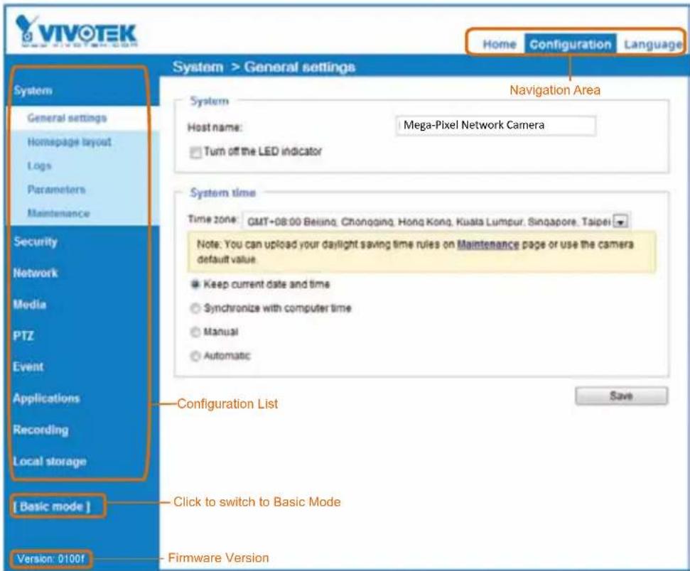 Vivotek Supreme IP8162 - Advanced Mode - 1