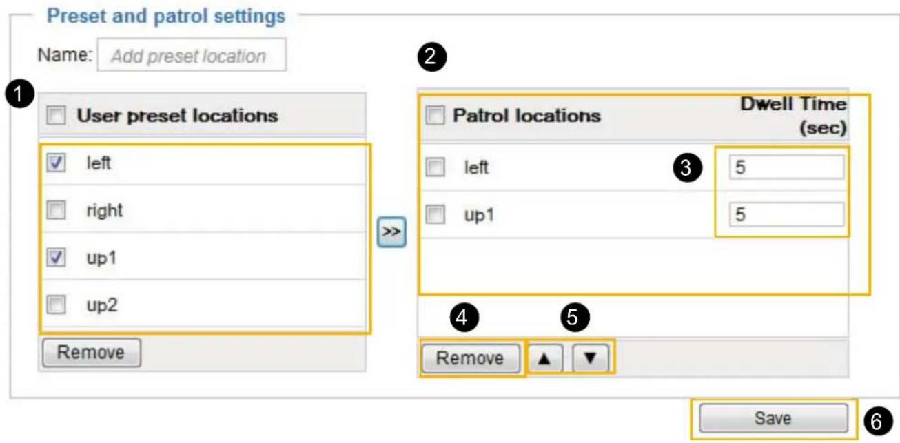 Vivotek Supreme IP8162 - Patrol settings - 3