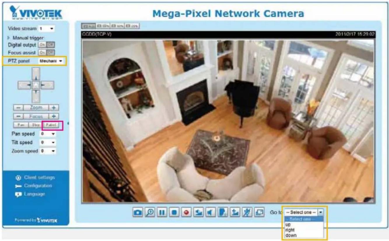 Vivotek Supreme IP8162 - Home page in Mechanical PTZ Mode - 1