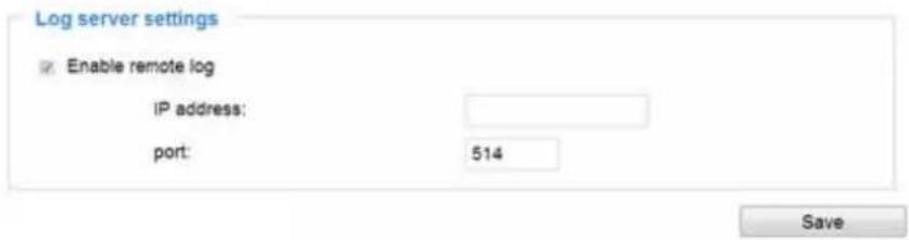 Vivotek Supreme IP8162 - Log server settings - 1