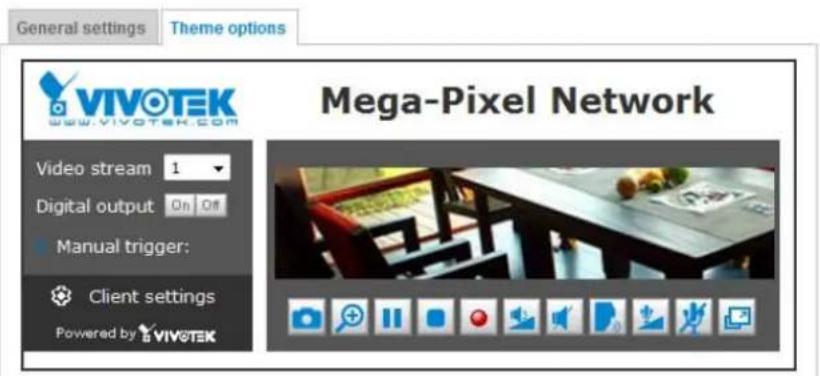 Vivotek Supreme IP8162 - Theme Options - 3