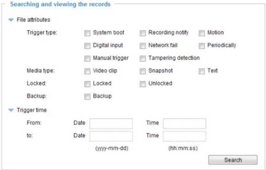 Vivotek Supreme IP8162 - Searching and Viewing the Records - 1