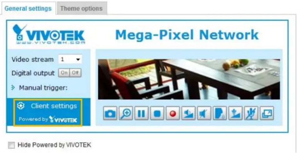 Vivotek Supreme IP8162 - General settings - 1