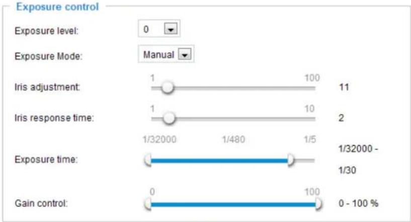 Vivotek Supreme IP8162 - Exposure control: - 3