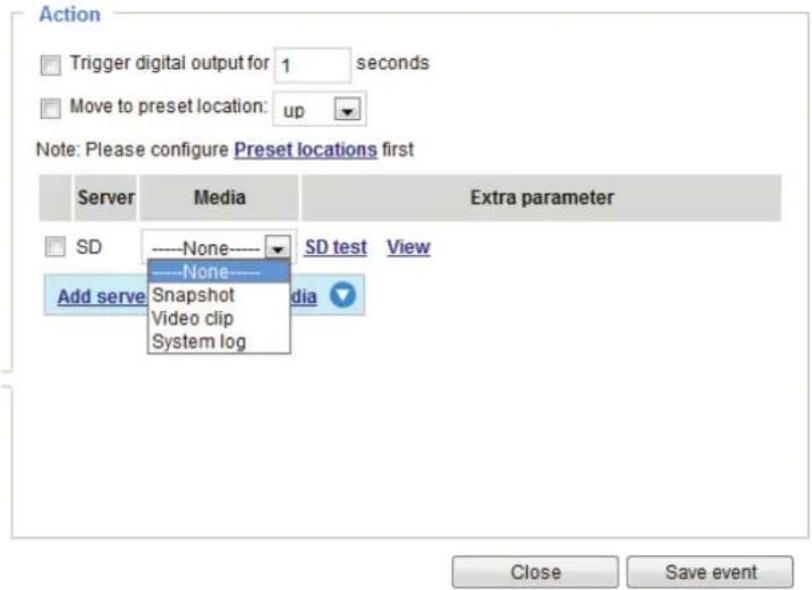 Vivotek Supreme IP8162 - Media type - System log - 2