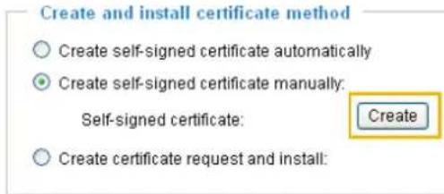 Vivotek Supreme IP8162 - Create self-signed certificate manually - 1