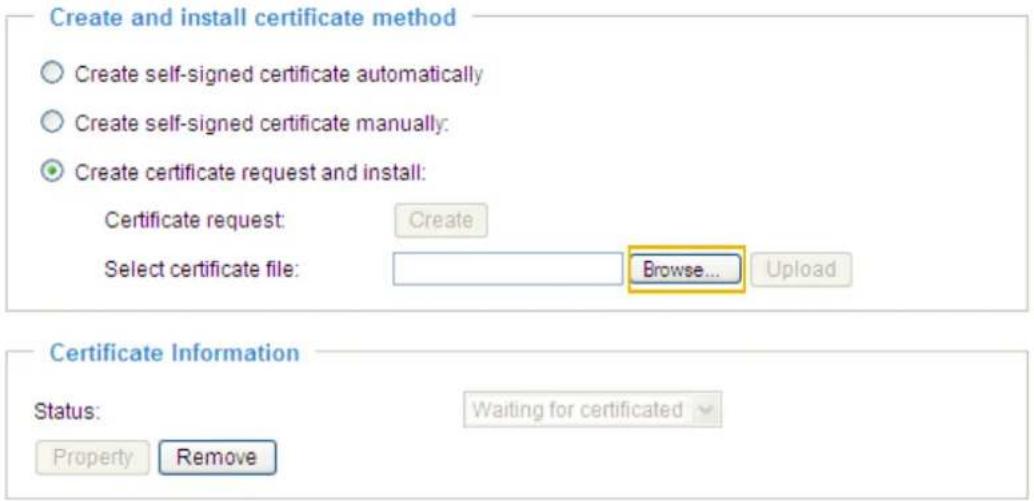 Vivotek Supreme IP8162 - Create self-signed certificate manually - 8