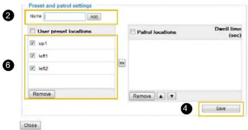 Vivotek Supreme IP8162 - Preset positions - 2