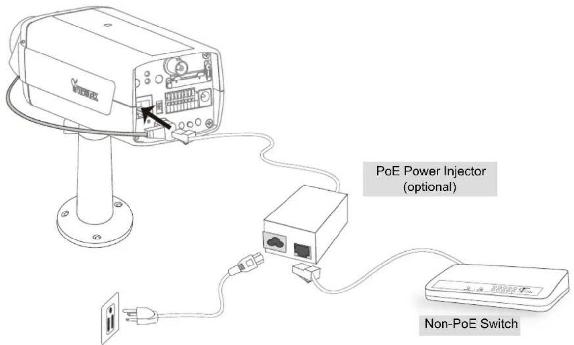 Vivotek Supreme IP8162 - When using a non-PoE switch - 1