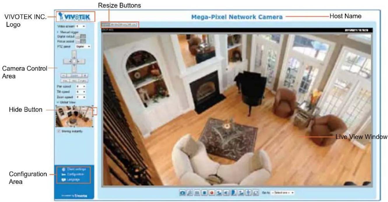Vivotek Supreme IP8162 - Main Page - 1