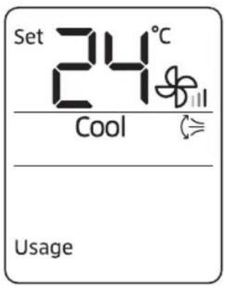 Set 24°C Cool Usage
