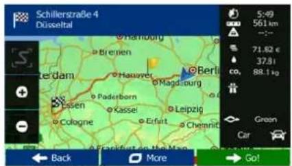 Schillersstraße 4 Düsseldorf 5:49 561 km 71,82 € 37,81 88,1 kg Co. Berlin Hamburg Bremen Hauser Magdburg Paderborn Leipzig Essen Kasse Erfurt Cologne Chemnitz Green Car Back More Go!