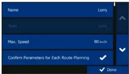 Name Lorry Type Lorry Max. Speed 80 km/h Confirm Parameters for Each Route Planning ✓ Done