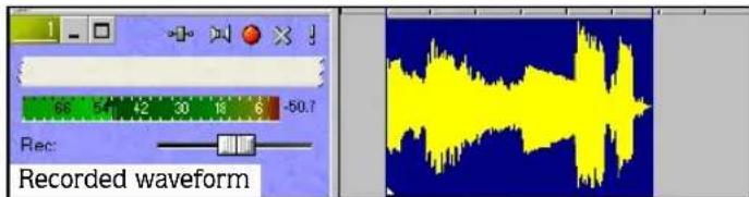 Recorded waveform