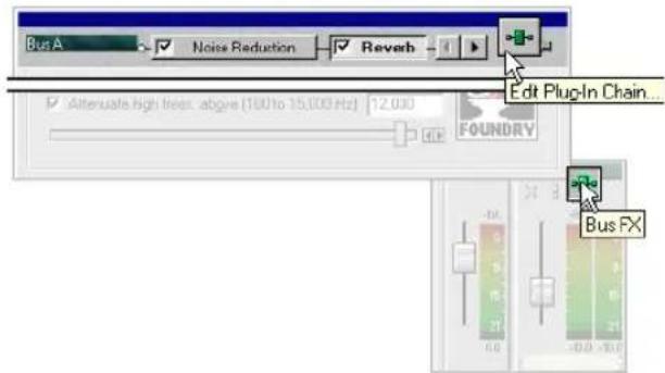 Bus A Noise Reduction Reverb Edit Plug-In Chain Alternate high tree: abgge (100 to 15,000 Hz) 12.000 FOUNDRY Bus FX