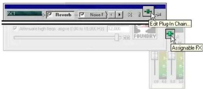 FX1 Reverb Noise F Edit Plug-In Chain... Attenuate high freq: above (100 to 15,000 Hz): 12,000 FOUNDRY Assignable FX