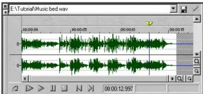 E:\Tutorial\Music bed.wav 00:00:09 00:00:05 00:00:10 00:00:15 0 0 00:00:12.997