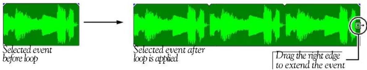 SONY Vegas Pro 1 - Looping an event - 2