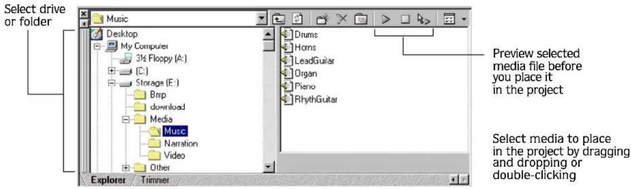 SONY Vegas Pro 1 - Explorer window - 1