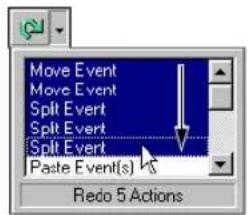 Move Event Move Event Split Event Split Event Split Event Paste Event(s) Redo 5 Actions
