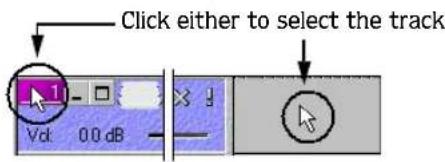 Click either to select the track Vdc 0.0 dB