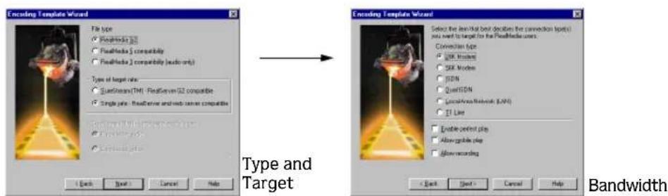 Encoding Template Wizard File type ● FlashPhoto 32 ● FlashPhoto 5 compatibility ● FlashPhoto 2 compatibility (auto-only) Type of target rate ○ QuickStream(TM) FlashServer 52 compatible ○ Single pair: FlashServer and web server compatible Background Map/Background Image ● FlashVideo ○ FlashVideo < Back Next > Cancel Help Encoding Template Wizard Select the link that book decides the connection type(s) you want to target for the FlashMedia users. Conversion type ● GIF Modem ○ GIF Modem ○ JSON ○ QuickJSON ● FlashVideo Network (LAP) ○ TI Line ● Enable secret play ○ Allow upable play ○ Allow recording < Back Next > Cancel Help Bandwidth