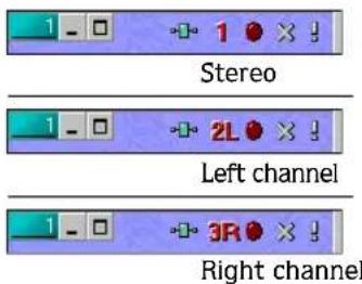 1 - 0 Stereo 1 - 0 2L Left channel 1 - 0 3R Right channel