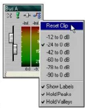 Bus A -Inf. -Inf. 0.0 -9.7 Reset Clip -12 to 0 dB -24 to 0 dB -42 to 0 dB -60 to 0 dB -78 to 0 dB -90 to 0 dB Show Labels Hold Peaks Hold Valleys