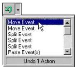 Move Event Move Event Split Event Split Event Split Event Paste Event(s) Undo 1 Action