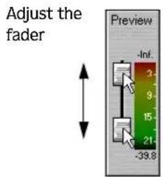 Adjust the fader Preview -Inf. 3 9 15 21 -39.8