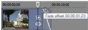 SONY Vegas Pro 10.0 - Setting an event's fade in and out - 1